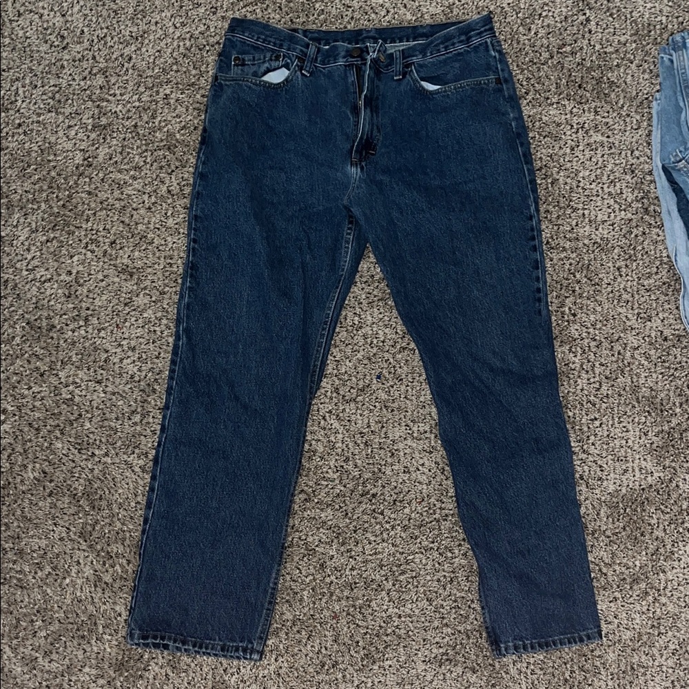 Wrangler Dark Blue Straight Men's Jeans